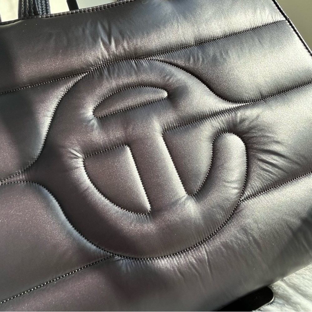 Telfar Black Quilted Logo Tote - Picture 4 of 6